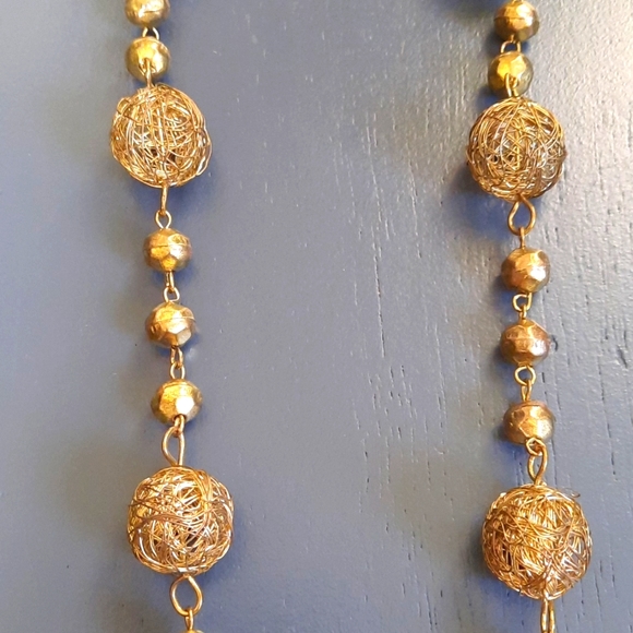 VINTAGE 'GOLD TUMBLEWEED' NECKLACE - Picture 4 of 6
